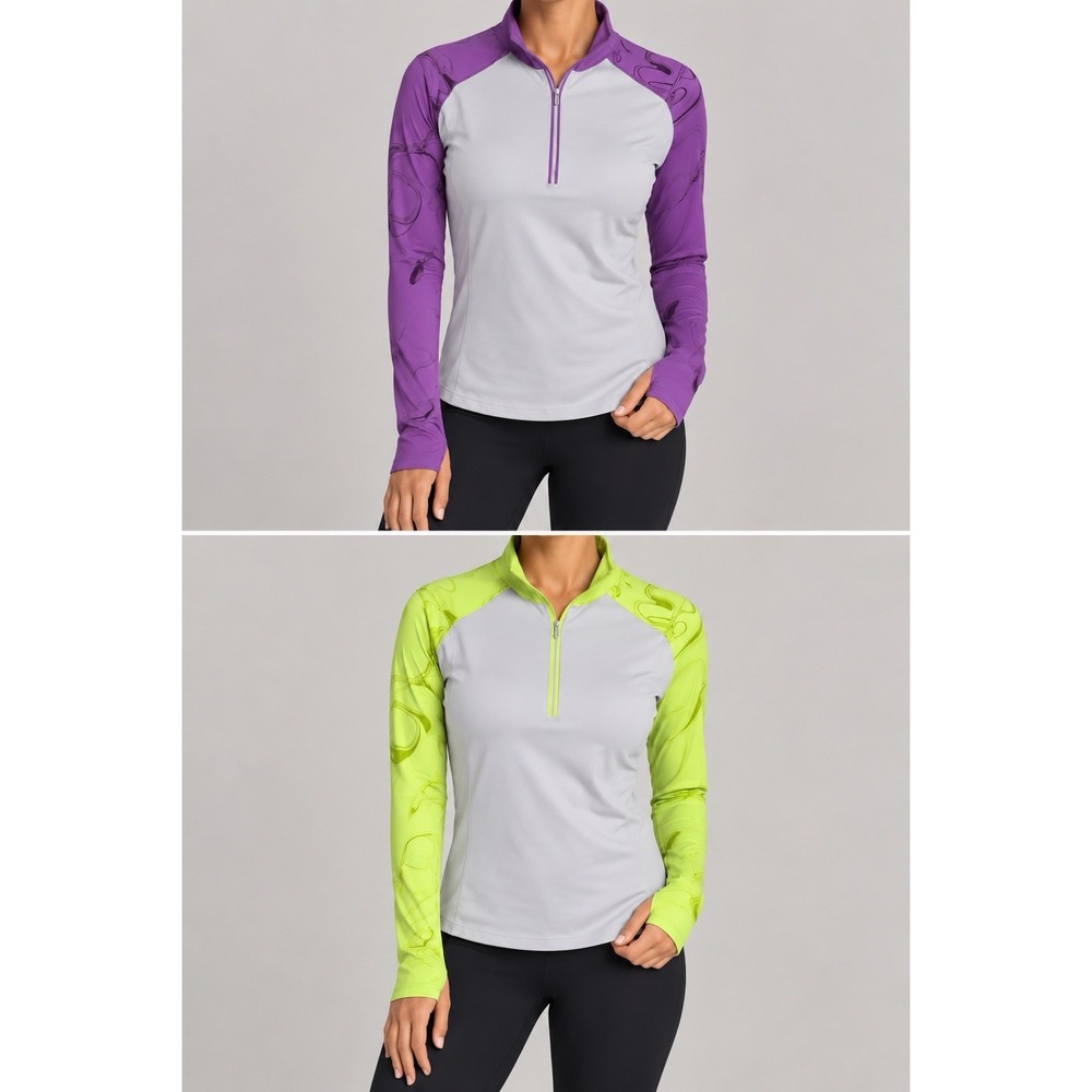 Under Armour Womens Lot Of 2 Zinger Athletic Tops Sz S Long Sleeve 1/4 Zip Mock